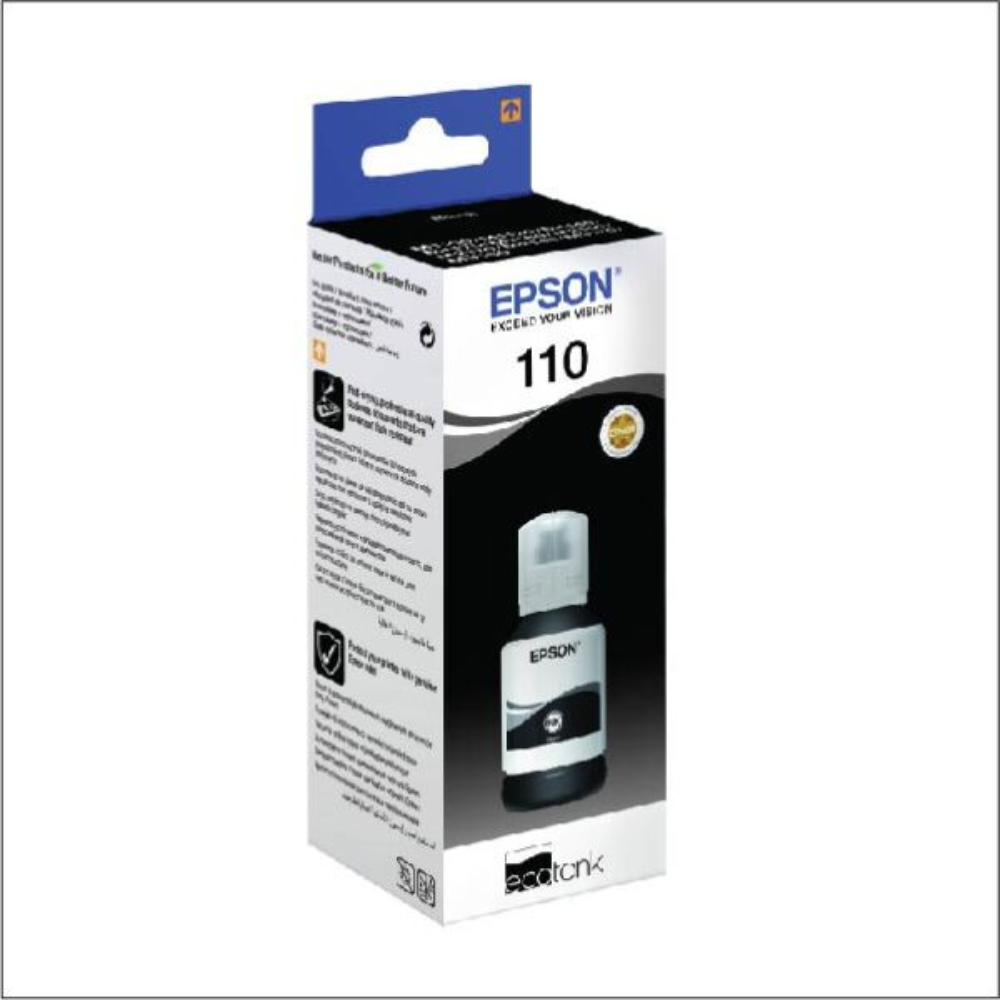 EPSON 110 EcoTank Pigment black ink bottle – 40ml