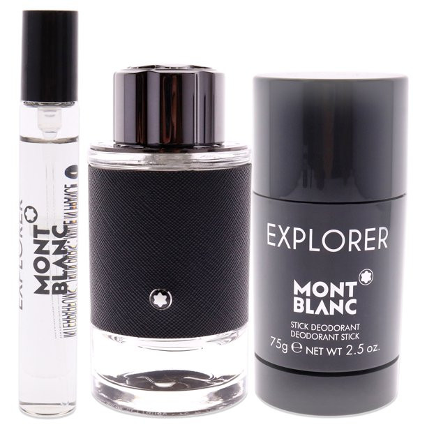 Mont Blanc Explorer Men 3PC Gift Set 3.3oz Spray + Mini