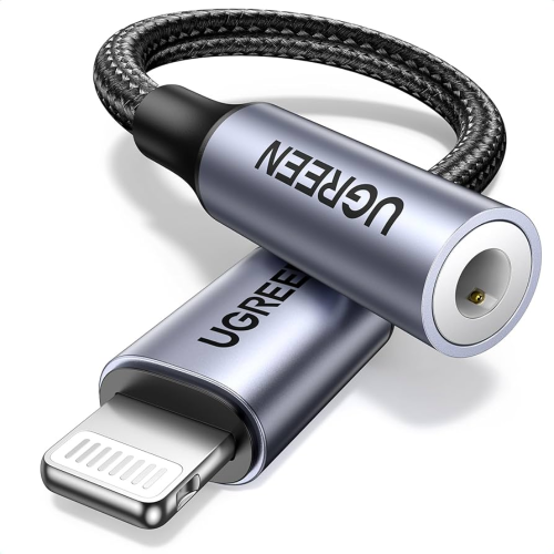 UGREEN US211 Lightning Male to 3.5mm Female Audio Adapter-Dark grey
