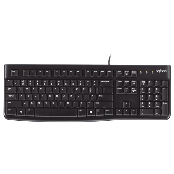 Logitech K120 Wired Keyboard  - Black - 920-002508