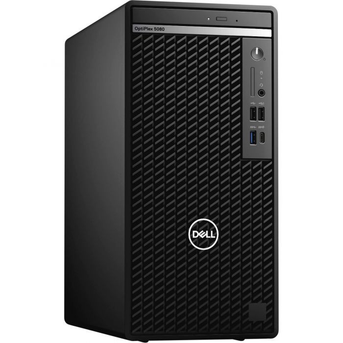 Dell OptiPlex 3080 Tower, Intel Core i3 10105, 4GB DDR4 2666, 1TB, Ubuntu, DVD+/-RW, USB Keyboard and Mouse, 1 Year Warranty, Front Ports: One Audio Jack, Two USB 2.0 Type-A, Two USB 3.2 Gen 1 Type-A,