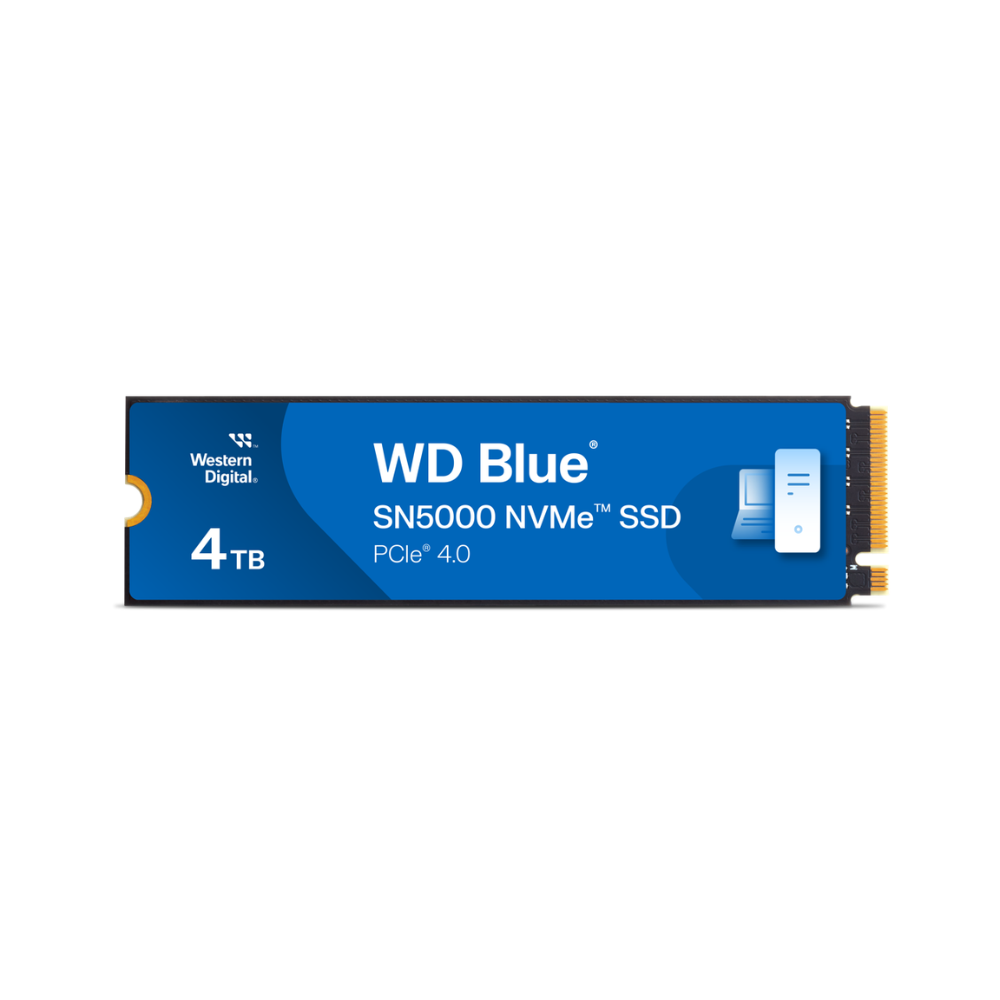 WD Blue 4TB SN5000 NVMe SSD Gen4 PCIe M.2 2280 -WDS400T4B0E