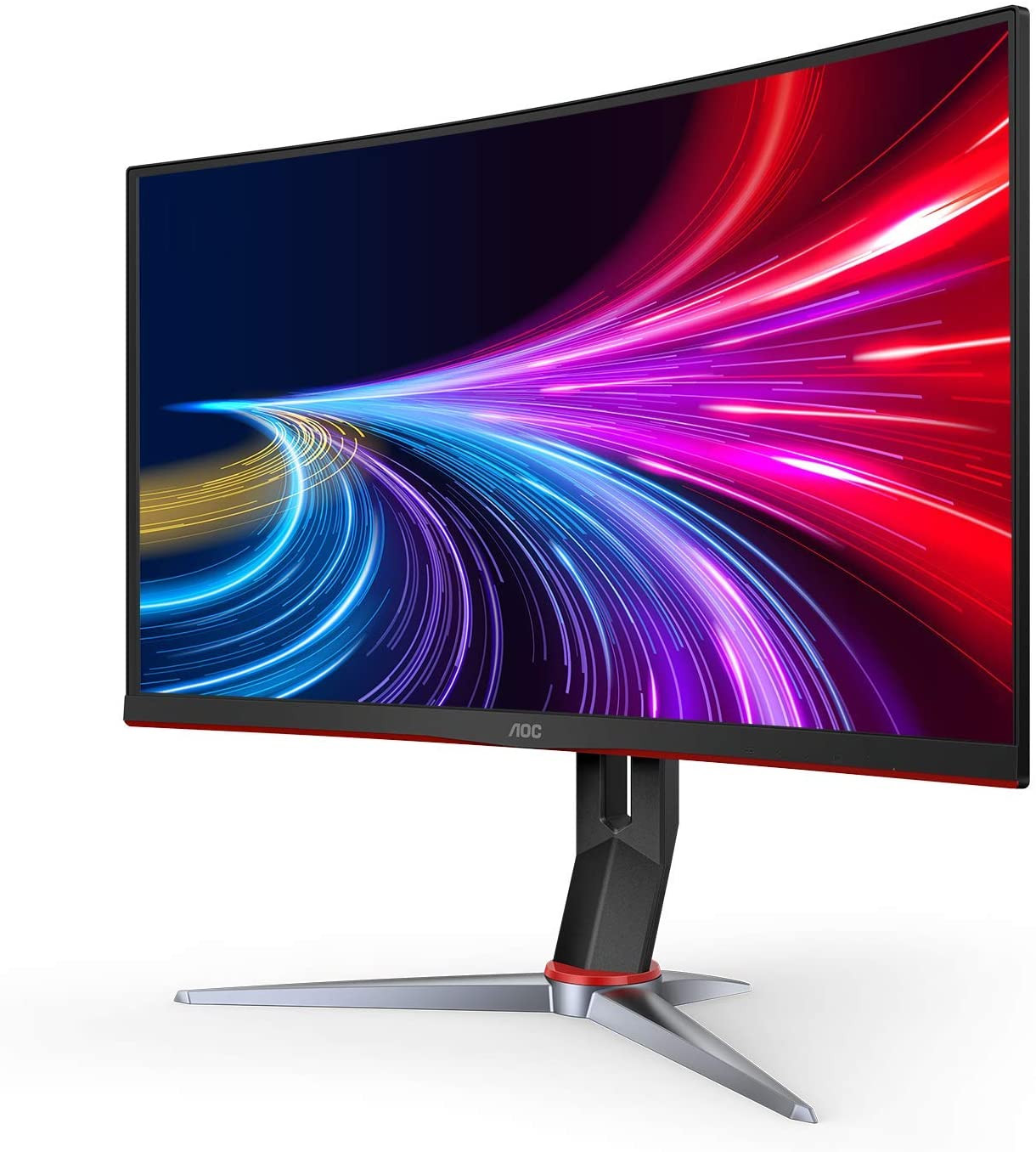 AOC C27G2Z 27" Curved Frameless Ultra-Fast Gaming Monitor, FHD 1080p, 0.5ms 240Hz, FreeSync, HDMI/DP/VGA, Height Adjustable, 3-Year Zero Dead Pixel Guarantee, Black, 27" FHD Curved