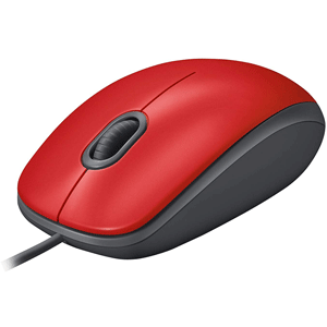 logitech usb silent mouse m110s - red (910-005489)
