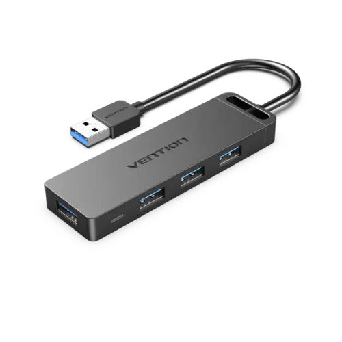 Vention 4-Port USB 3.0 Hub 0.5M Black- VEN CHKBB