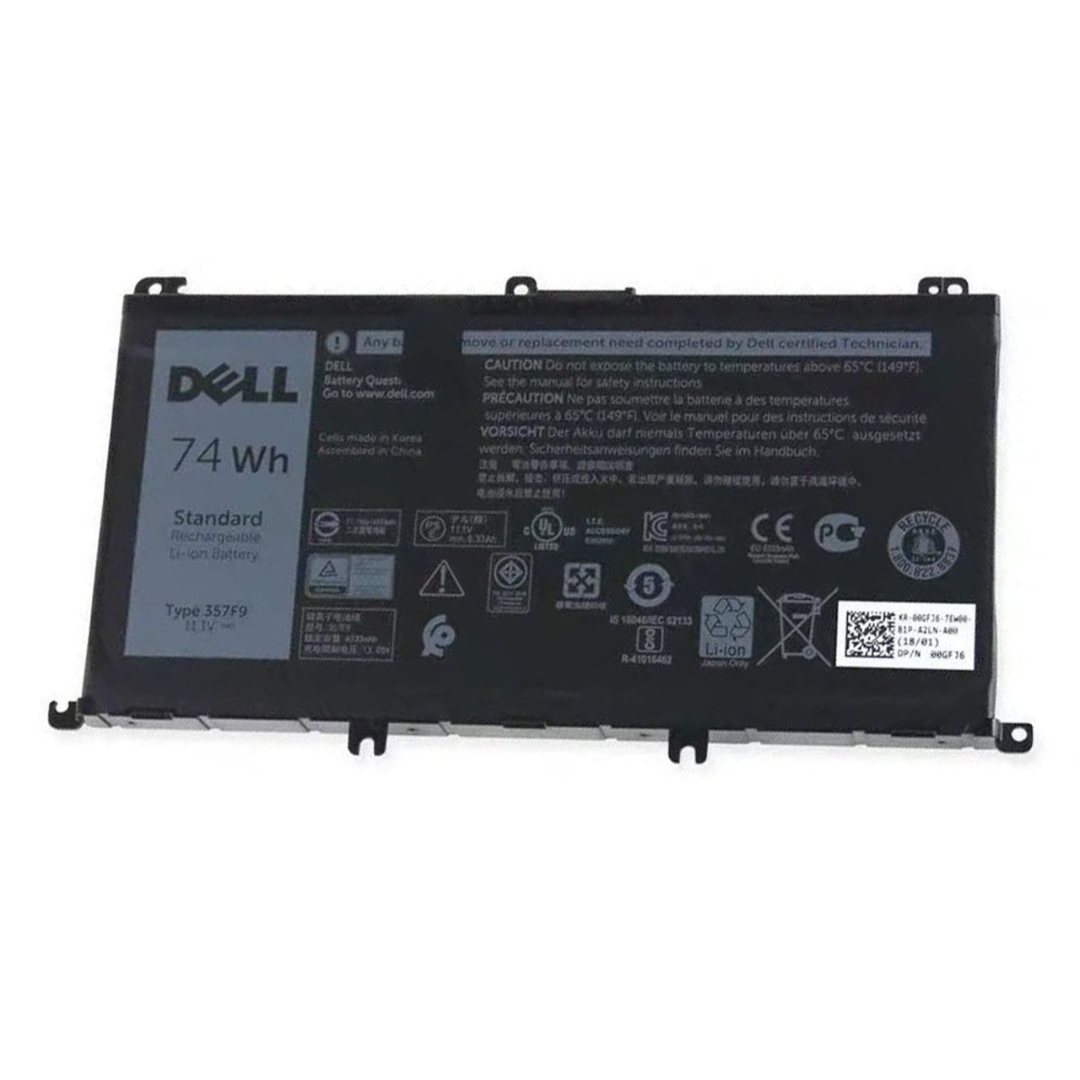 Original 74Wh Dell 0357F9 071JF4 00GFJ6 Laptop Battery