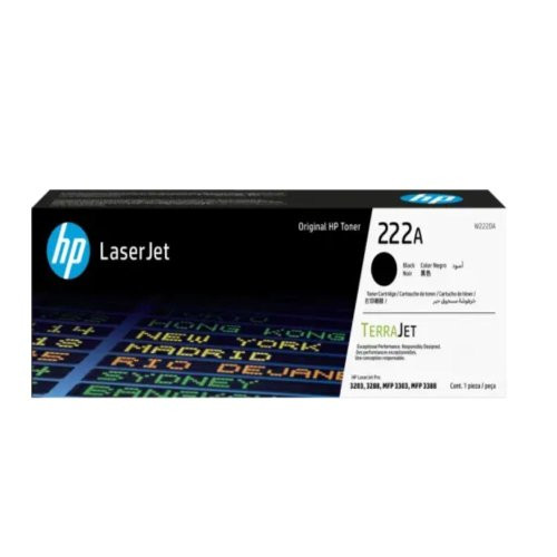 HP 222A Black Original LaserJet Toner Cartridge -W2220A
