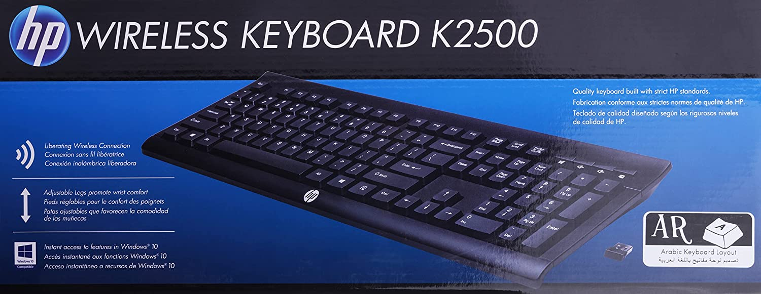 HP K2500 Wireless Keyboard (English & Arabic) - (E5E78AA)