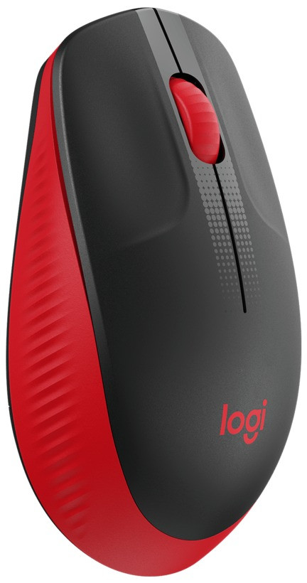 logitech wireless mouse full size m190 - red (910-005908)