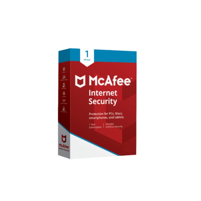 mcafee internet security 1 user 1 year