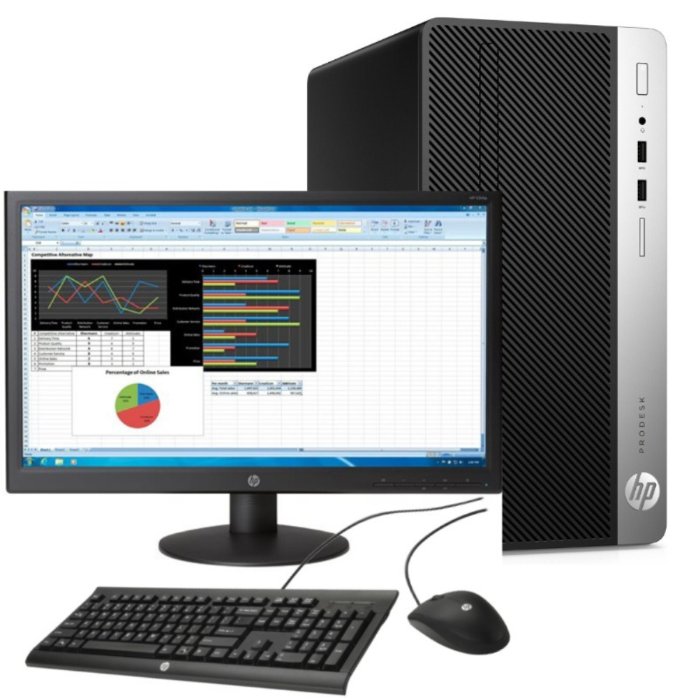 HP ProDesk 400 G5 Intel Core i5-8500 3.0 GHz 4GB RAM 500GB HDD Intel UHD Graphics 630 Microtower PC