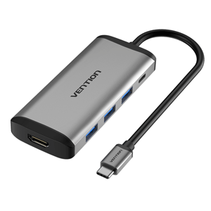 vention type c to 3 ports usb3.0 hub + hdmi + pd converter - ven-cnbhb