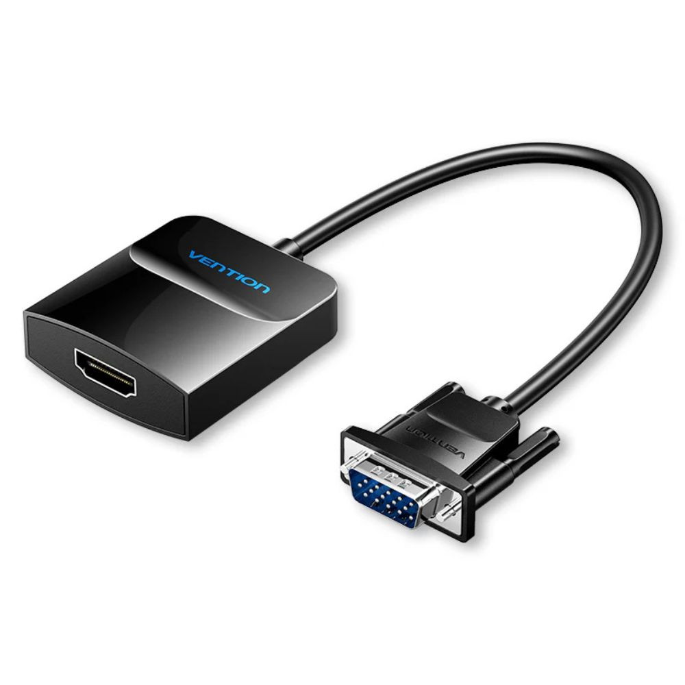 Vention VGA to HDMI Converter with Female Micro USB and Audio Port 0.15M Black-VEN ACNBB