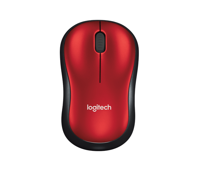 logitech wireless mouse m185 - red (910-002237)