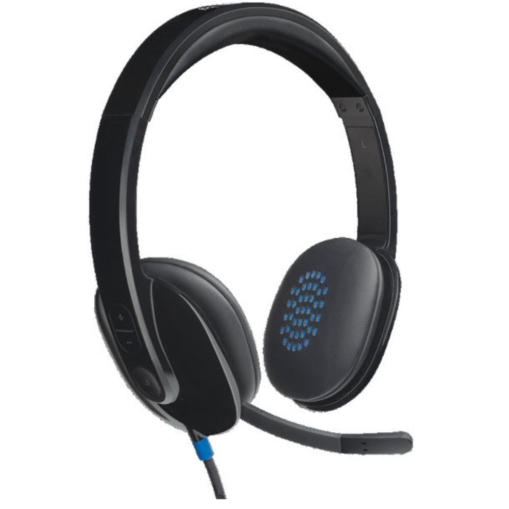 Logitech H540 USB-A Headset with Noise Cancelling Mic - Black - 981-000480