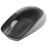 logitech wireless mouse full size m190 - mid grey (910-005906)