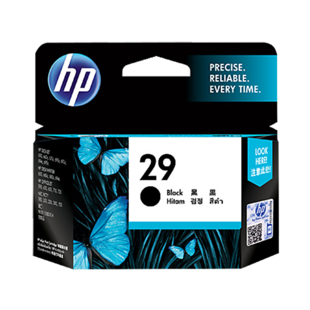 HP 29 Black Inkjet Print Cartridge (51629AA)