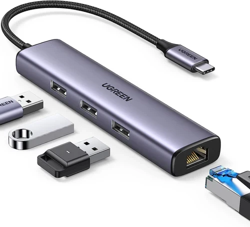 UGREEN USB-C to USB 3.0 Hub (3 Ports) + Gigabit Ethernet - CM475(UG-60600)