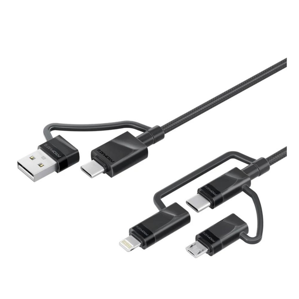 Promate 6-in-1 Hybrid Multi-Connector Cable-PentaPower