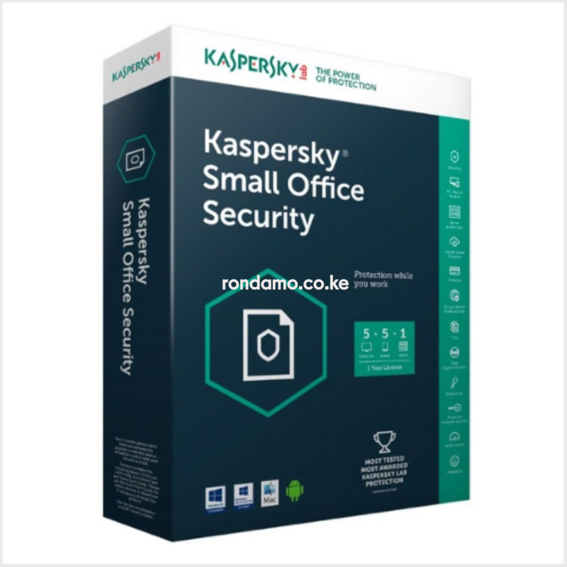kaspersky small office security latest version- (1 server + 5 machines pcs)