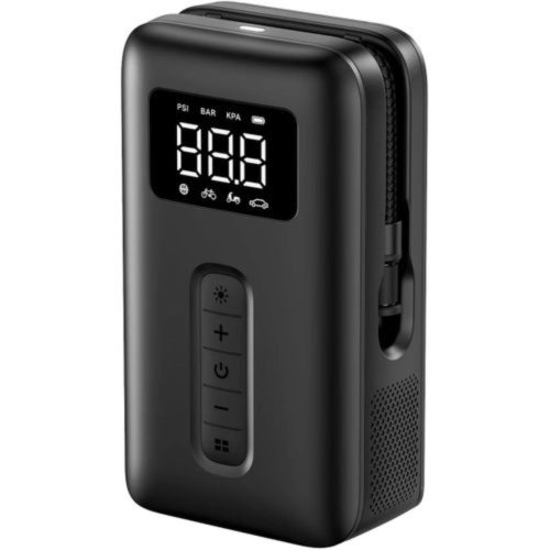 UGREEN CD259  Portable Tire Inflator 150 PSI & 15L/Min air flow(with digital display & inbuilt battery).  Input: 5V/2A, Inflation Pressure Range: 0.2-10.3 bar / 3-150 psi, Sensor Accuracy Range: ±2 ps