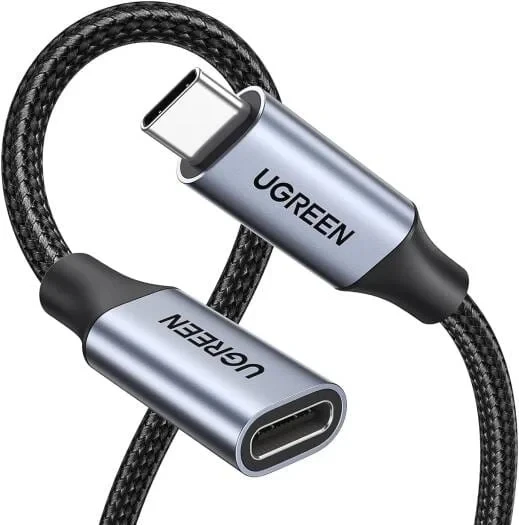 UGREEN US372 USB C 3.1 Male to USB C Female Extension Cable- 0.45m（10Gbps）