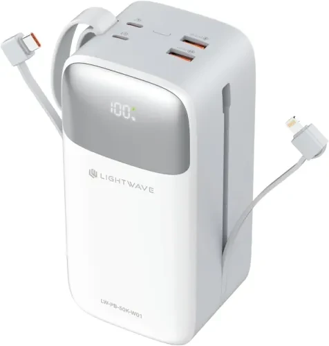Lightwave 50000Mah W01 Mobile Power Bank-USB C-LW-PB-50K-W01