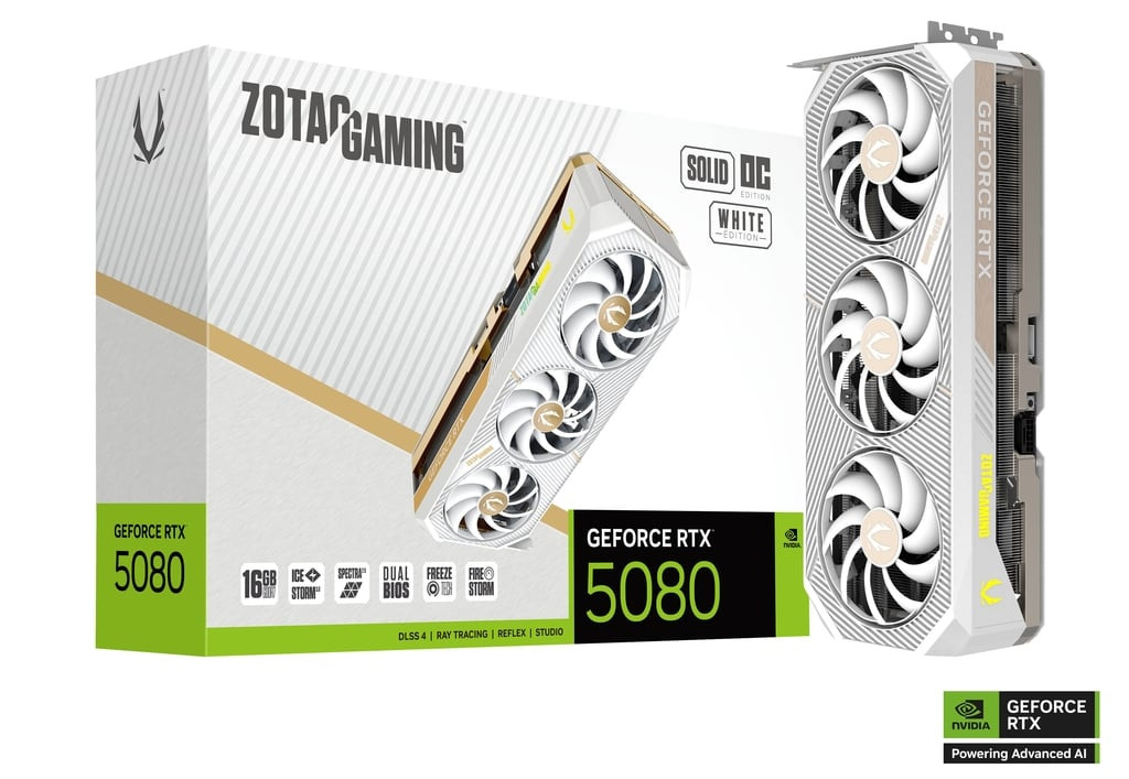 ZOTAC RTX 5080 SOLID OC White Edition 16GB GDDR7 (ZT-B50800Q-10P)