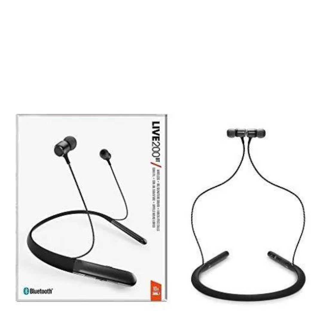 Jbl bluetooth earphones live 200bt black sale