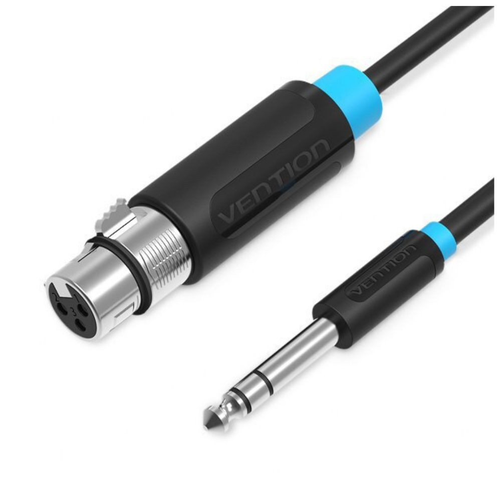 vention 6.5mm male to xlr female audio cable - 10m - black