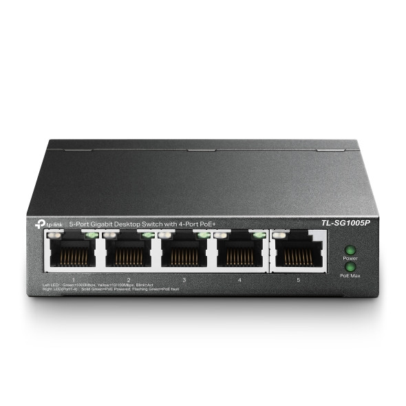 TP-Link 5-Port Gigabit Desktop Switch with 4-Port PoE - TL-SG1005P