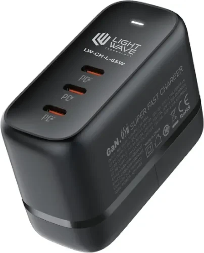 Lightwave 65W Travel Adapter 3 USB -C-LW-CH-L-65W