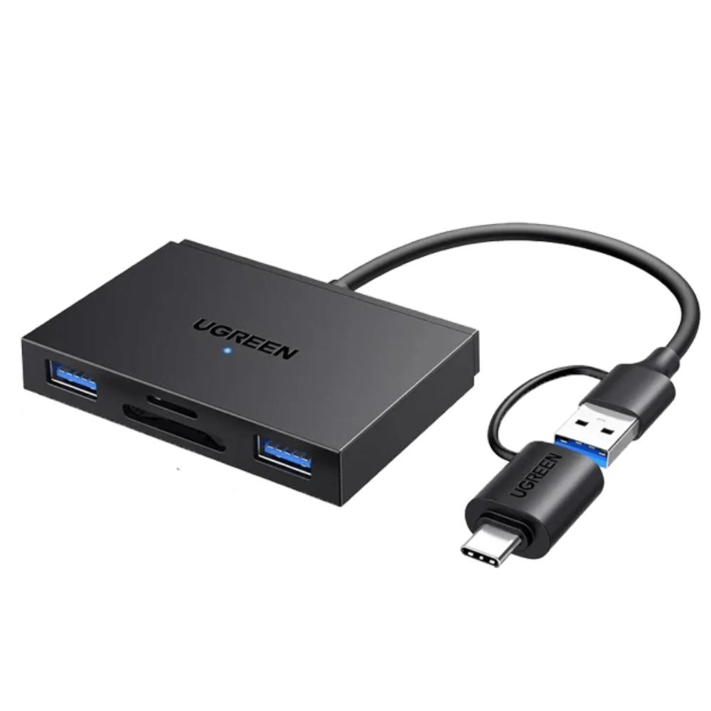 UGREEN 4-in-1 Card Reader with USB-C & USB-A 2-in-1 interface - CM812