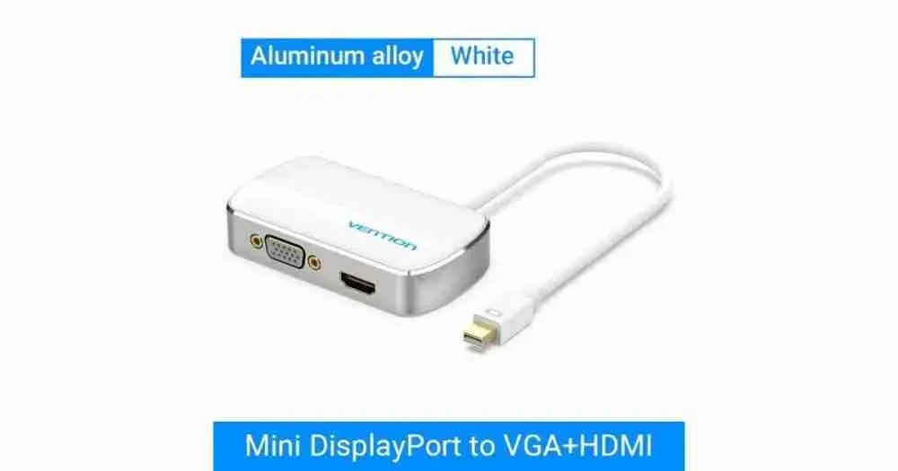 Vention MINI DisplayPort  to HDMI/VGA Converter 0.15M White VEN-HBBWB