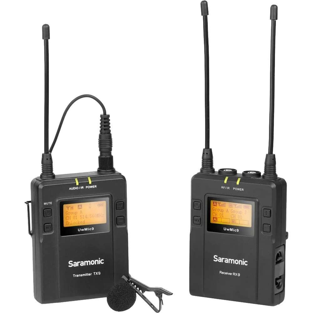 Saramonic UWMIC9 Camera-Mount Wireless Omni Lavalier Microphone System-SARUWMIC9