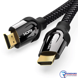 vention 4k hdmi cable hdmi 2.0 cable high speed 18gbps,nylon braided,support 3d 1080p,ethernet and audio return (arc), 15m- ven-vaa-b05-b1500