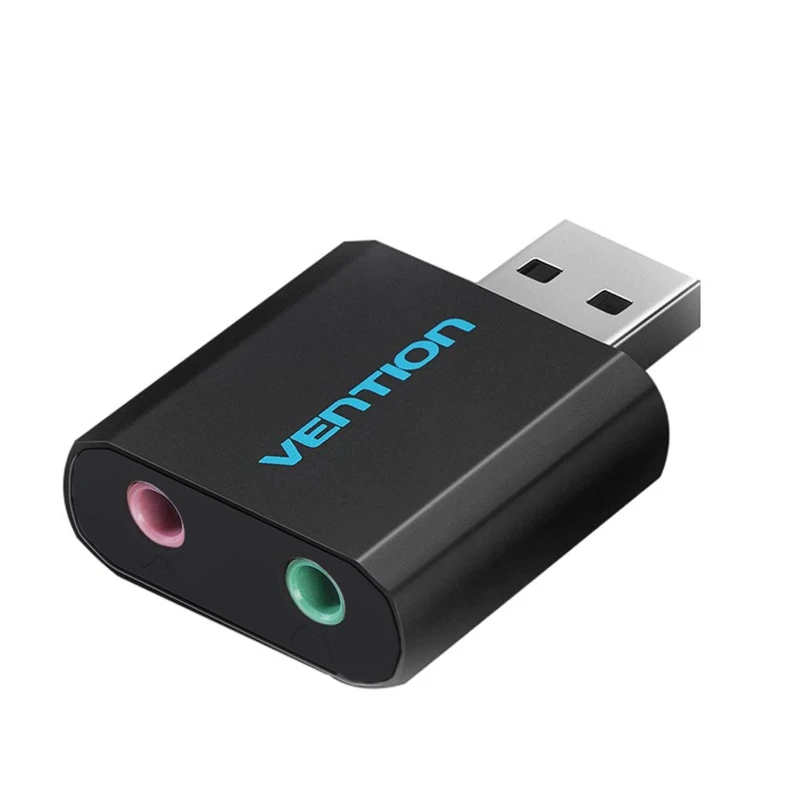 Vention USB External Sound Card Black Metal Type