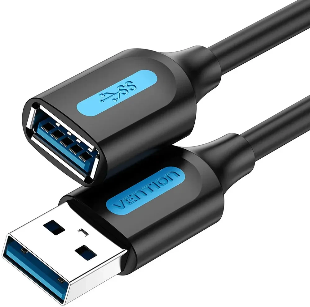 Vention USB 3.0 A Male to A Female Extension Cable 1.5M Black PVC Type( VEN CBHBG)