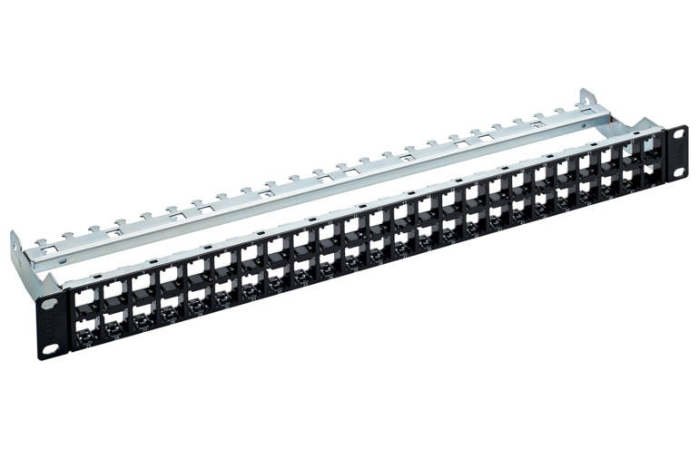R & M 19" 1U PC Patch Panel 24-Port/u, Cat. 6A