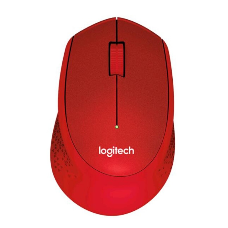 logitech m330 silent wireless mouse - red (910-004911)