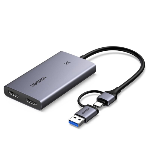 UGREEN CM726 USB HD Video Capture Card- 2*4K @30HZ HDMI female to USB male adapter (1080p @60hz)