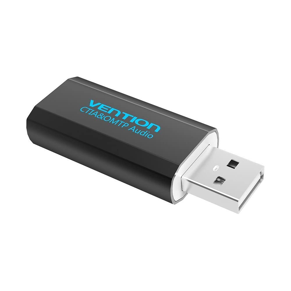 Vention 4 Pole USB External Sound Card Black