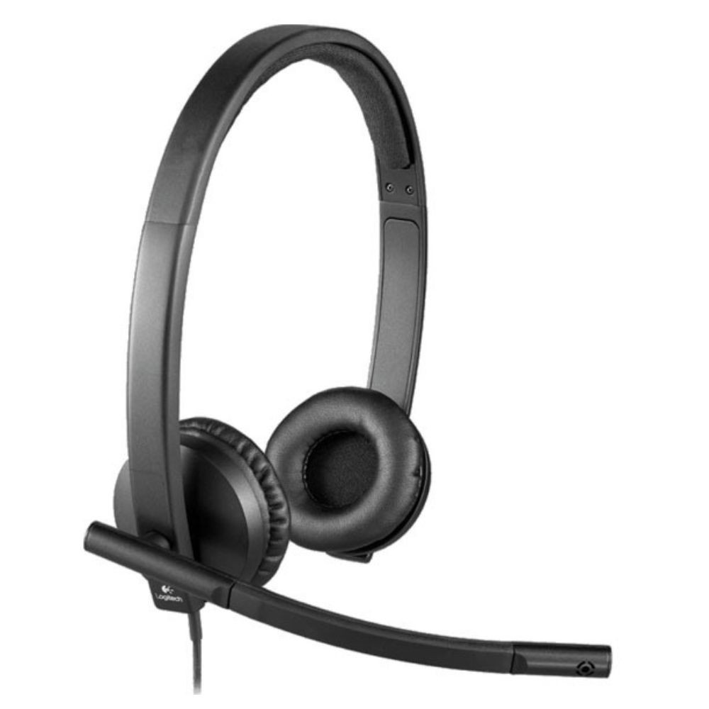Logitech H570e Stereo USB-A Headset with Noise Cancelling Mic - Black - 981-000575